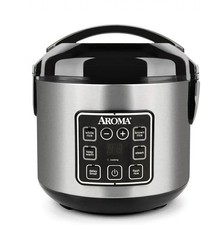 Aroma 8-Cup Cooked Rice Grain Cooker, Steamer, New Bonded Granite Coating