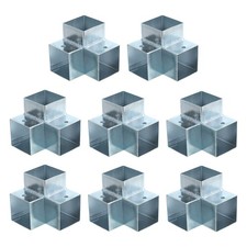 Kit d'équerres pour gazebo 3 voies pour bois 1,6" x 1,6" - 8 pièces