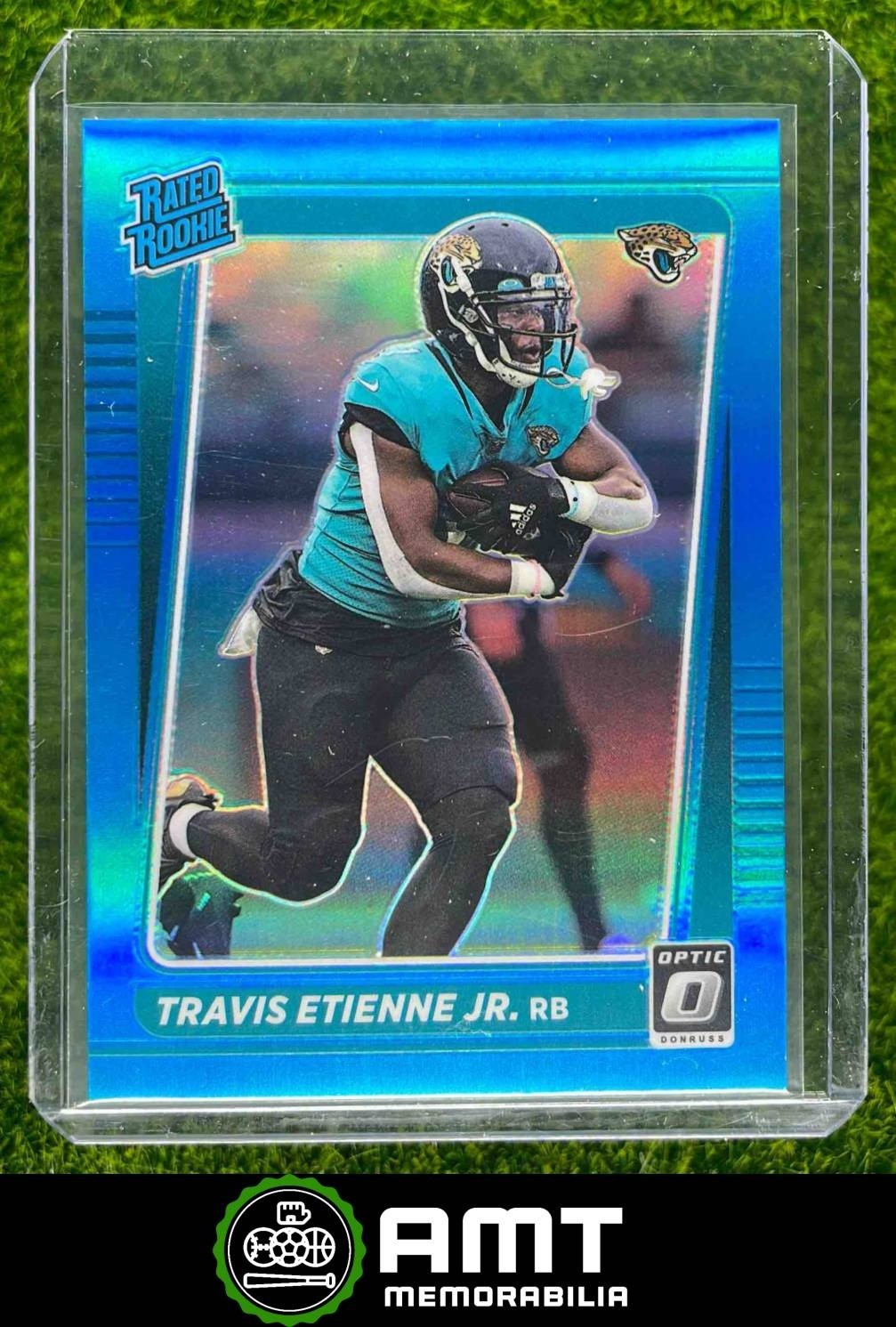 Travis Etienne Jr. RC 2021 Panini Donruss Optic 290/299 Aqua Jaguars #214
