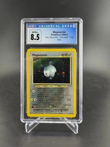 CGC 8.5 Magnemite 2001 Neo Discovery 7/75 Holo Pokemon Card