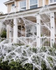 1000 Sqft Halloween Spider Webs with 50 Fake Spiders, Indoor Outdoor Decor