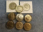 Lot of 9 40% Silver kennedy Half Dollars $4.50 face