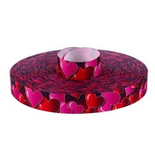 Country Brook Design 7/8 Inch Romantic Hearts Grosgrain Ribbon, 10 Yards