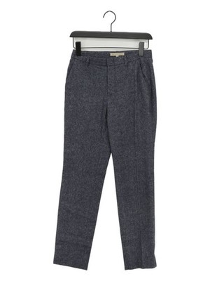 L'Autre Chose Damen Hose UK 12 Blau Wolle mit Polyamid, Polyester Chino
