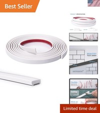 10 ft Peel and Stick Flexible Molding Trim for Wall Tile Edge, White