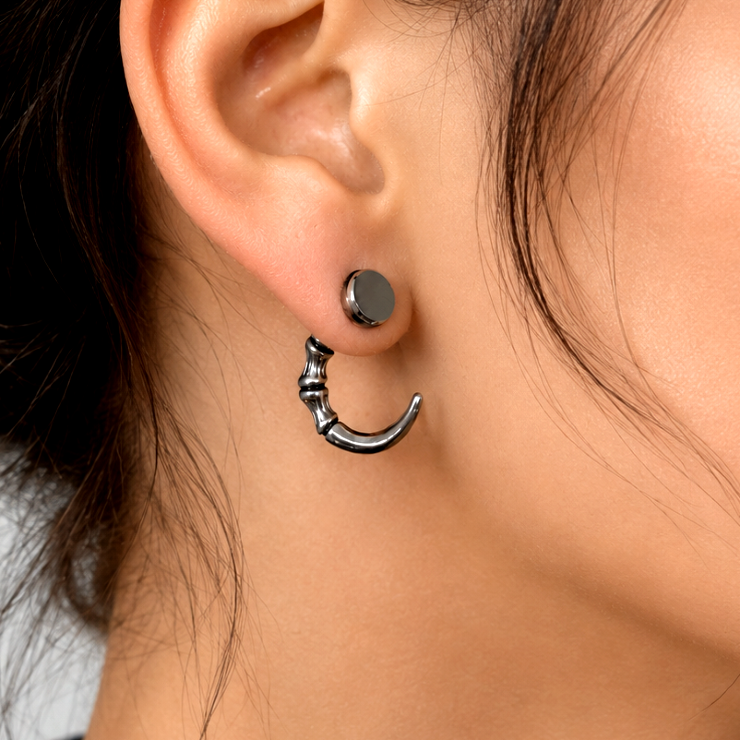 Claw Talon Ear Hoop Steel illusion Stretcher Reversible Alternative Earrings