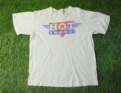 HOT SHOTS! 1991 VINTAGE VTG BAND Y2K MEN SHIRT JERSEY SOF TEE SIZE L MADE IN USA