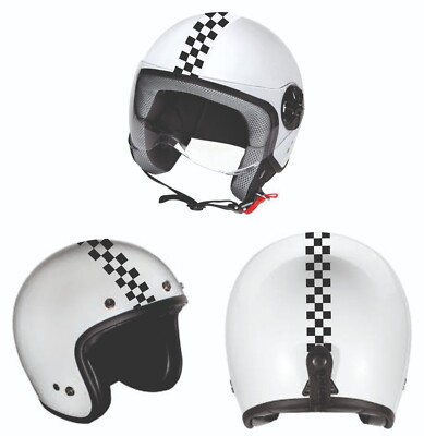 VESPA HELM AUFKLEBER - SCHACHBRETT (1 STÜCK) Kit Streifen Flaggen Italien Helmet C0063