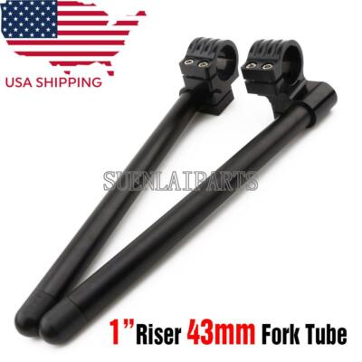 43mm Fork Tube 1'' Riser Clip-On Handlebar For Honda CBR1100XX Super Blackbird