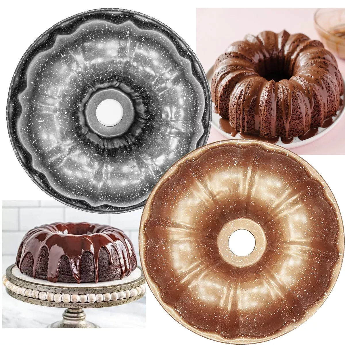 Fluted ring cheap cake tin
