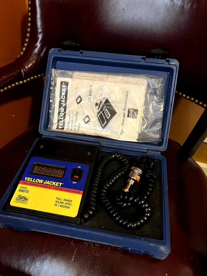YELLOW JACKET 69075 Full Range SuperEvac LCD Vacuum Gauge Service