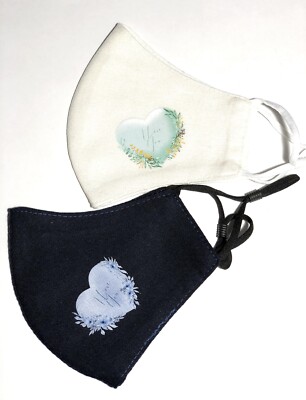 Combo 100% Linen Face Mask-better Breathing-Face Mask with Print-Valentine Mask
