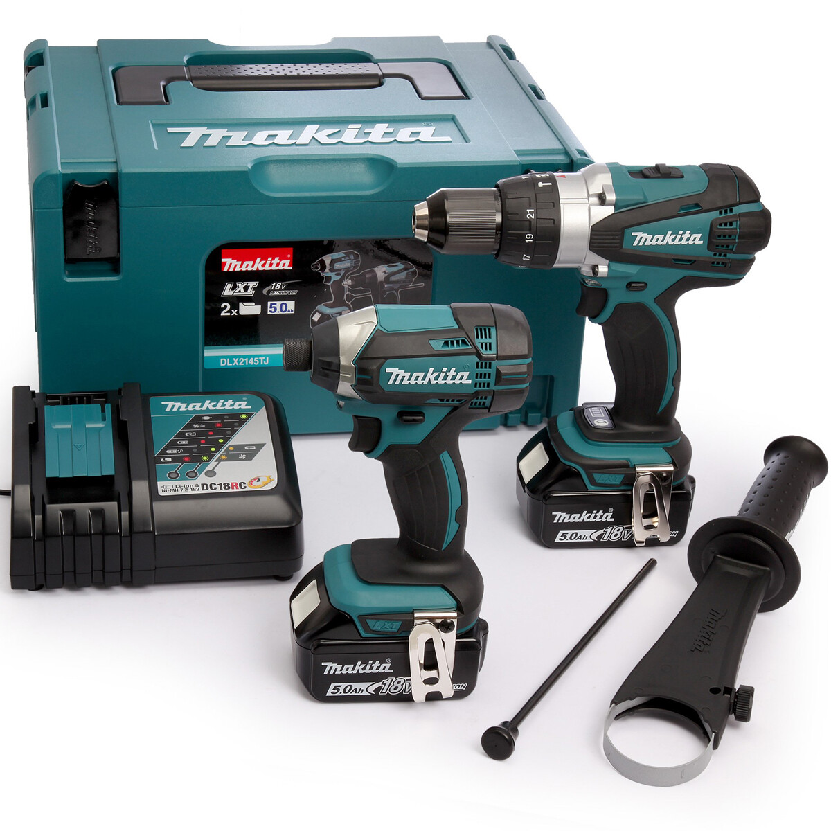 Makita DLX2145TJ 18V Combi Drill Impact Driver Kit x Battery  Charger