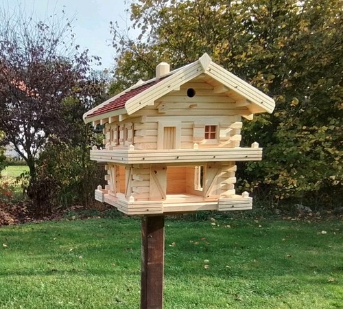 Vogelhaus, Luxus Vogelhaus XXL, mit 2 Nistkästen