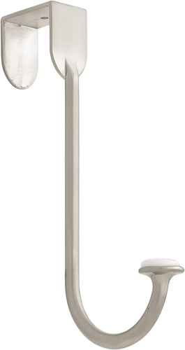 BBF430Z-SN-U Single Over-the-Door Haken, Satin Nickel