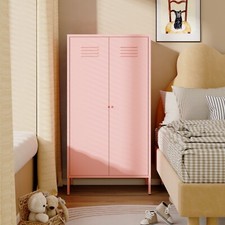 Metal Storage Cabinet with Doors and Adjustable Shelves,Organization Locker