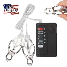Vibrating Nipple Clamps Electric Breast Clit Clip Sex Toys for Men Women Couple