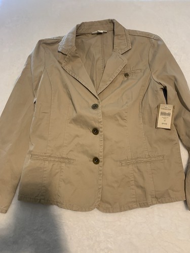NWT SZ 12 Womens Jacket-COLD WATER CREEK-Neutral-Figure-Shaping-100%COTTON!-NEW - Picture 7 of 16