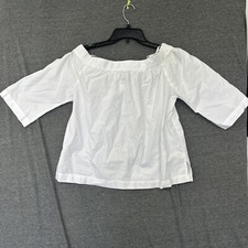 Madewell The Cold Shoulder Swing Top Cotton Pure White Size M G1367 Shirt