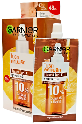 ３本　Garnier Bright Complete Booster　夜用 Garnier Bright Complete Over Night Booster Serum 7.5ml *6 sachets