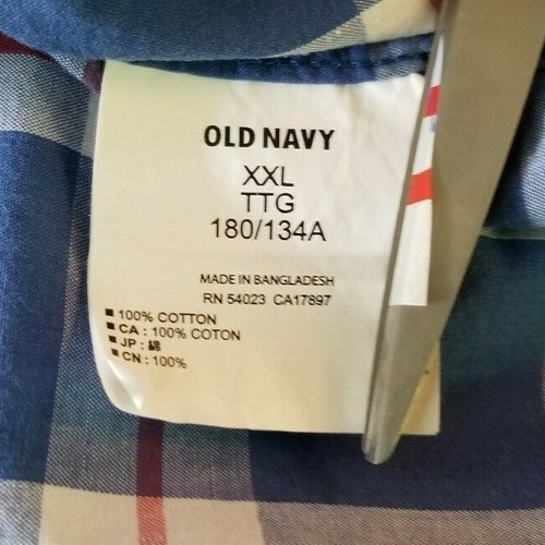 Old Navy Men's Multi Color Plaid Button Front Long Sleeve Shirt Size 2XL - Picture 7 of 7