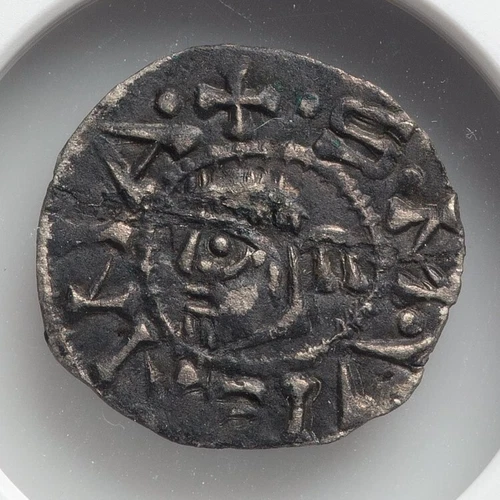 FRANCE 1100AD Archbishopric Vienne St Maurice NGC Denier Medieval Coin CROSS 244