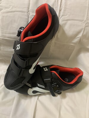 PELOTON Cycling Shoes Black/White/Red EUC Size EU 43 / Men display picture 2