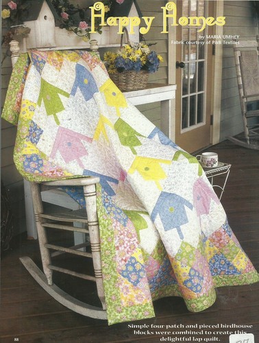 C0412 HAPPY HOMES QUILT PATTERN/INSTRUCTIONS