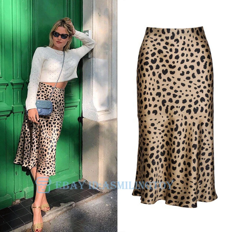 Mid length leopard top skirts on ebay