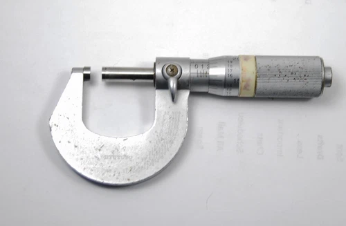 0 TO 1  INCH  MICROMETER .0001 VERNIER NICE CARBIDE FACES (F-4-10A)