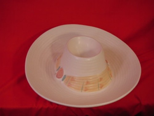 De Colección Enorme Metlox Cerámica Texas Sombrero Chip And Dip Centro de Mesa Plato Exhibición Fiesta - Imagen 12 de 12