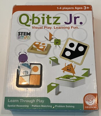 Q-bitz Jr. Visual Dexterity Game Fun Family Building Educational Children Games
