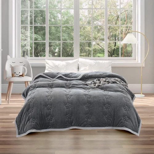 Flannel Blanket Winter Warm Reversible Twin Queen Size Plush Sofa Bed Blankets - Picture 15 of 55