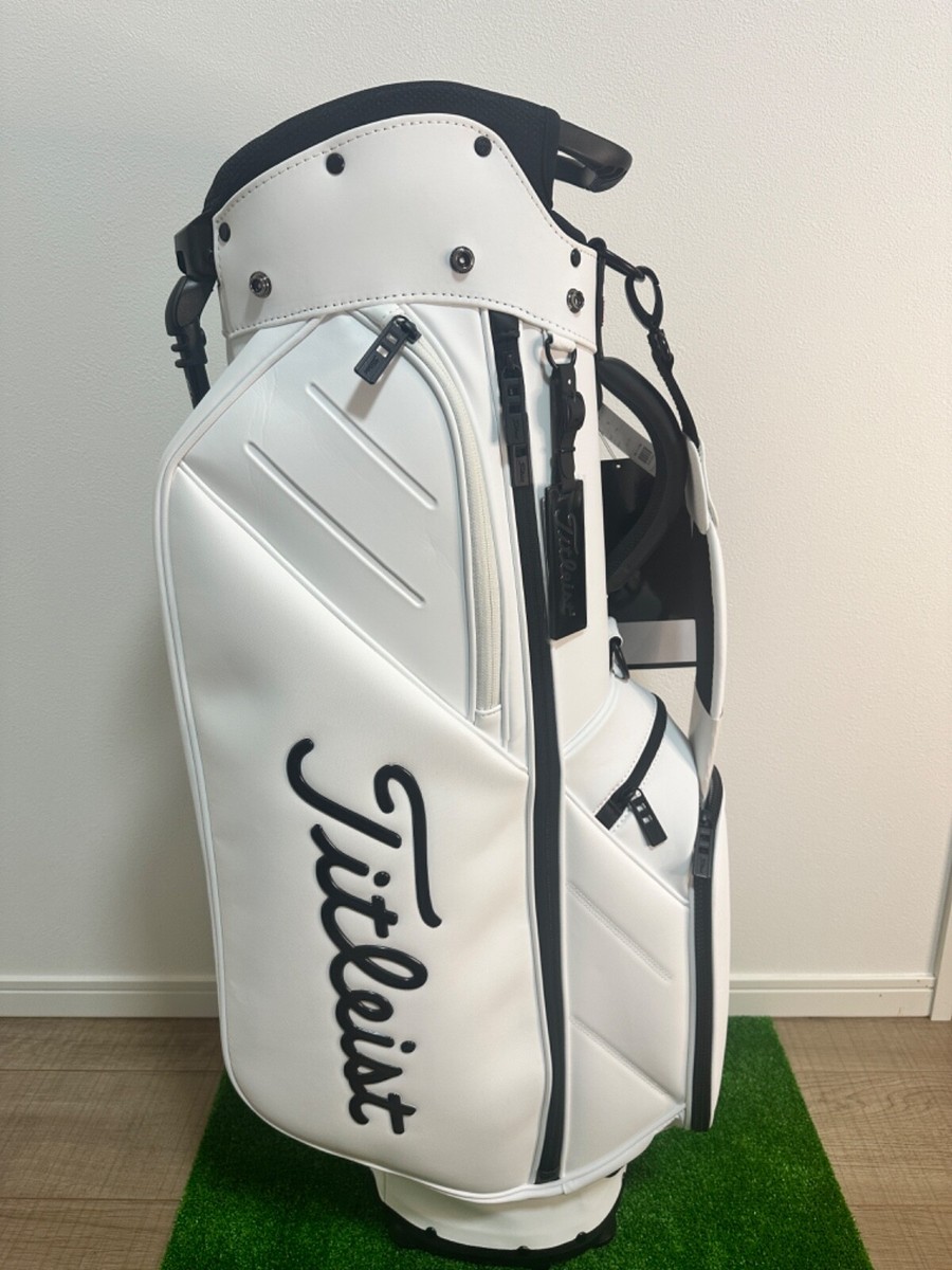 TITLEIST Golf Men's Stand Caddy Bag 9 x 47 Inch 3.4kg White TITLEIST Golf Men's Stand Caddy Bag 9 x 47 Inch 3.4kg White