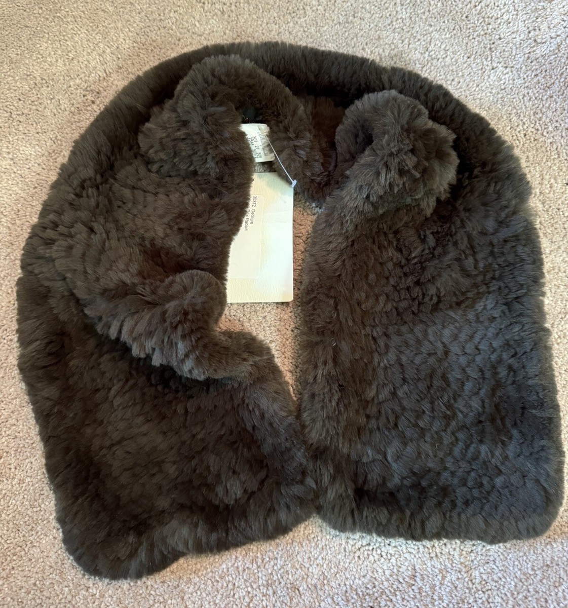 cassin new york georgie rex rabbit scarf in loden nwt $288 cassin new york georgie rex rabbit scarf in loden nwt $288