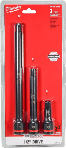49-66-6715 3 Piece Shockwave Impact Duty 1/2" Drive Extension Set