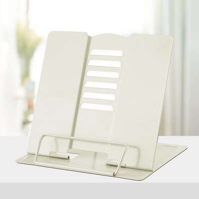 Book Stand Metal Desk Book Holder, Book Holders for Reading Hands Free, Adjustab