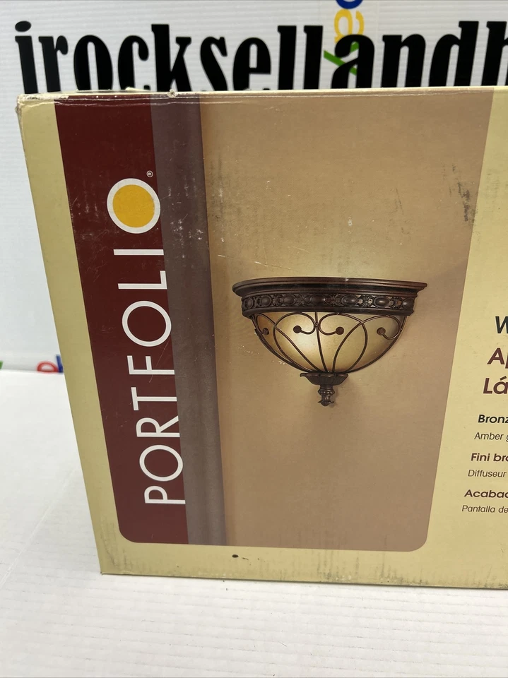 Aplique de pared de colección lámpara de metal lámpara acabado bronce falta vidrio por folio Foto 4 de 4