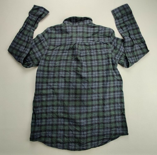 Camisa a Cuadros Capa Marina Para Mujer S Rubí Con Botones Desteñida Verde/Franela Profunda/Denim - Imagen 7 de 11