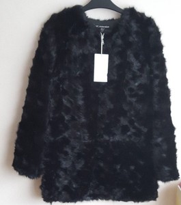 Zara Black Faux Fur Coat Jacket Aw 201718 Bnwt Size L Ebay