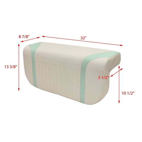 G3 Boat Leaning Post Seat Cushion 73523114 | Off White / Seafoam - Picture 5 of 7