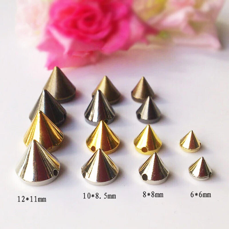 Plastic Punk Cone Studs Rivet Bullet Spike Cone Screw For Leathercraft DIY - Image 2 of 4