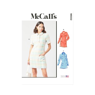 McCalls Schnittmuster M8552 - Kleid - Minikleid - Pulloverkleid - 4 Taschen