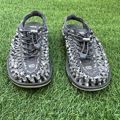 KEEN UNEEK Steel Gray Cord Rope Sandals Men display picture 3