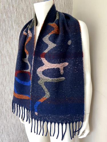 FOULARD RÉVERSIBLE À RAYURES LOGO PAUL SMITH MADE IN ITALY NEUF AVEC ÉTIQUETTE