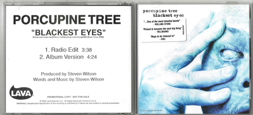 Porcupine Tree - Blackest Eyes - Scarce 2002 USA 2 track promo CD