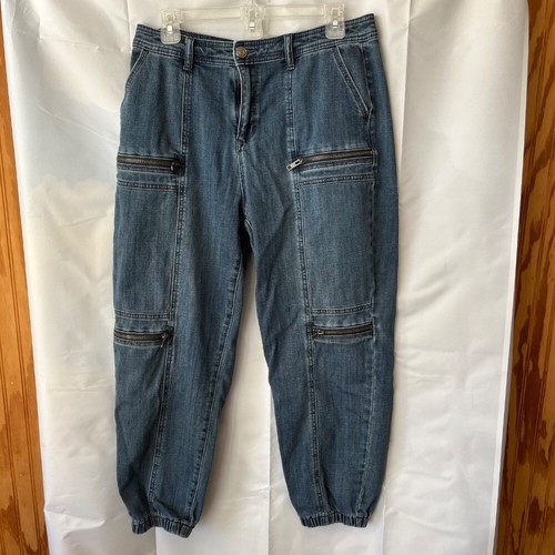 Skinnygirl Andy Jogger Jeans Zipper Pockets Denim Blue Women's Size 30/10