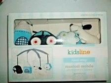 NEW KIDSLINE ROAD MAP BLUE MUSICAL MOBILE Plays Brahms' Lullaby NIB