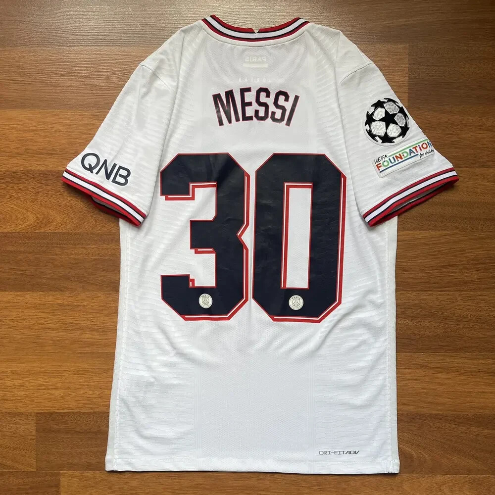 PSG NIKE 2021/22 SOCCER FOURTH PLAYER ISSUE JERSEY #30 MESSI SIZE