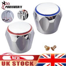 2Pcs Silver Replacement Cold and Hot Tap Head Covers for Bathroom Kitchen Sink